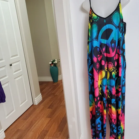 SHEIN Multicolor Abstract Jumpsuit 2XL - Picture 5 of 8